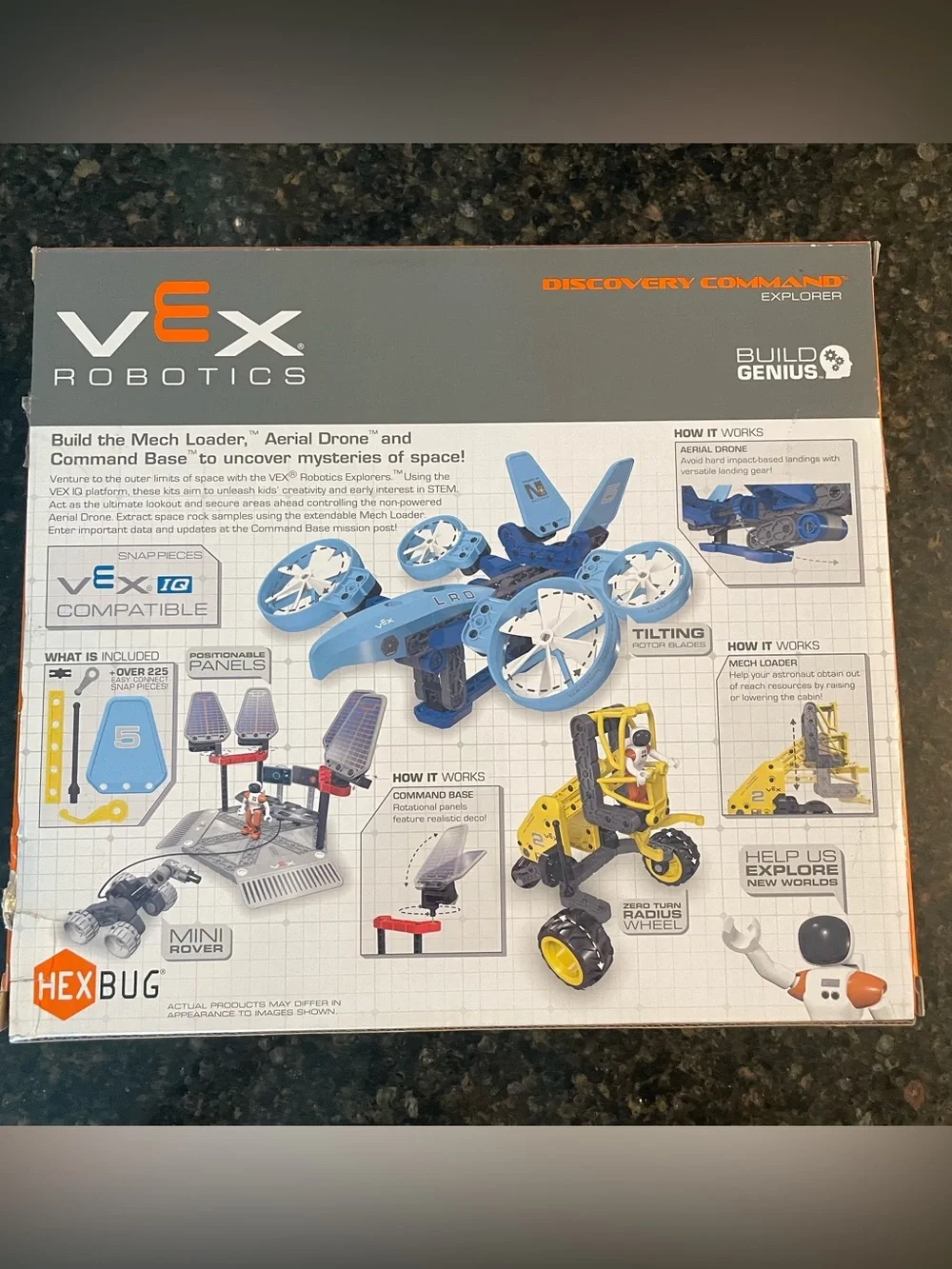 HEXBUG VEX Robotics Discovery Command Explorer, 225+ piece STEM kit